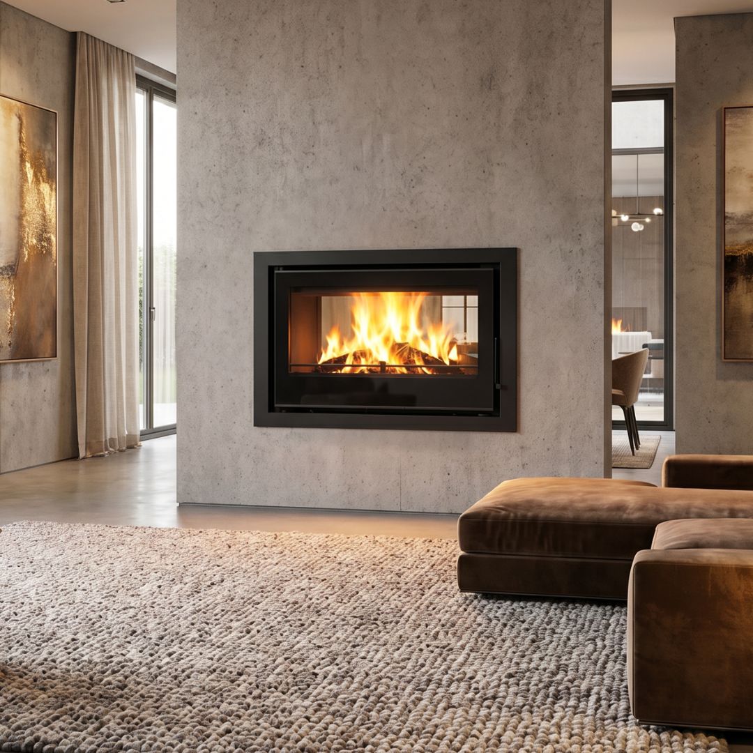 C&A Chama Cristal 78 D Insert Wood Fireplace