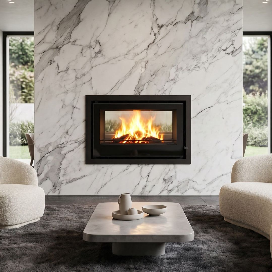 C&A Chama Cristal 98 D Insert Wood Fireplace