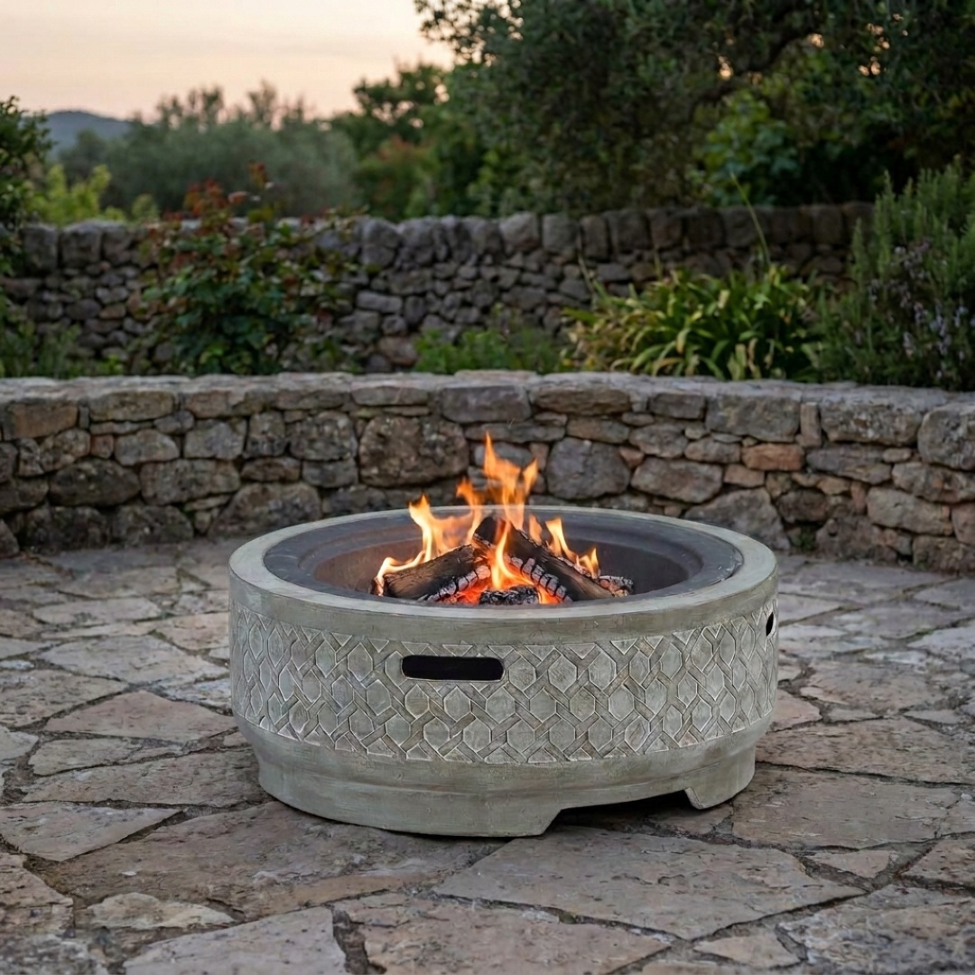 ALAZ WOOD FIRE PIT WITH BBQ FUNCTION (LIGHTWEIGHT)